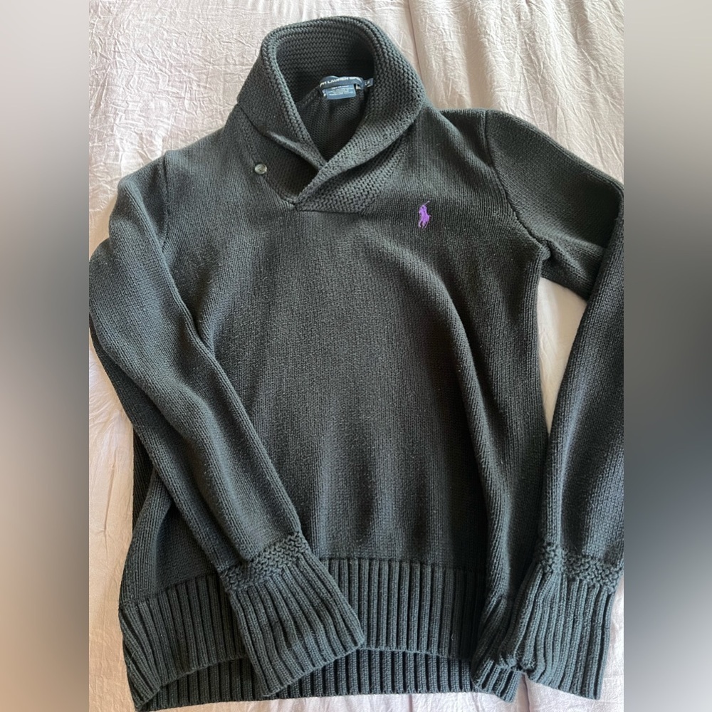 Ralph Lauren sport thick knit cotton sweater top size large - Picture 2 of 4
